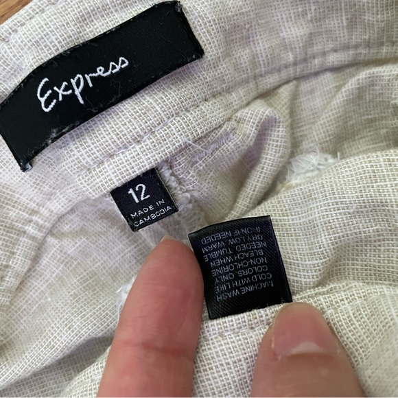 ♻️Linen Oatmeal Flare Wide Trousers Fresh Fabric Casual Dress Work Beach Summer - Picture 3 of 6